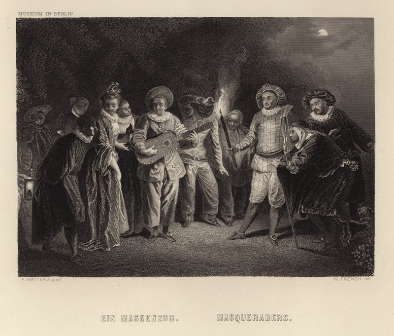Maskerader af Francois Louis Joseph Watteau