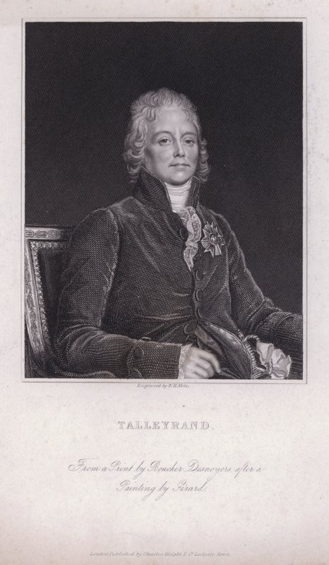 Charles Maurice de Talleyrand-Perigord, fransk politiker og diplomat (gravering) af Francois Pascal Simon (after) Gerard