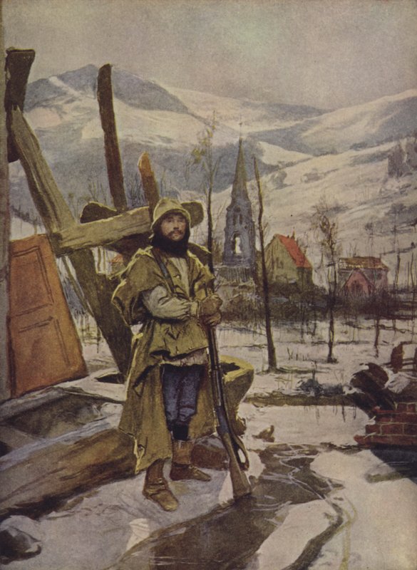 På vagt i Alsace af Francois after Flameng