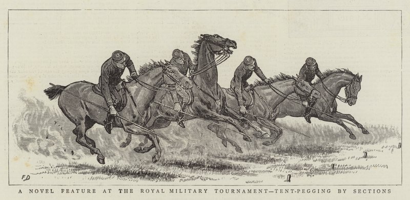 Et nyt indslag ved Royal Military Tournament, Telt-Pegging efter sektioner af Frank Dadd