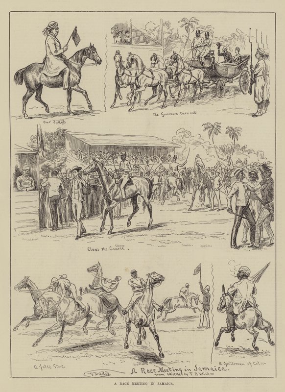 Et løbsmøde på Jamaica af Frank Dadd