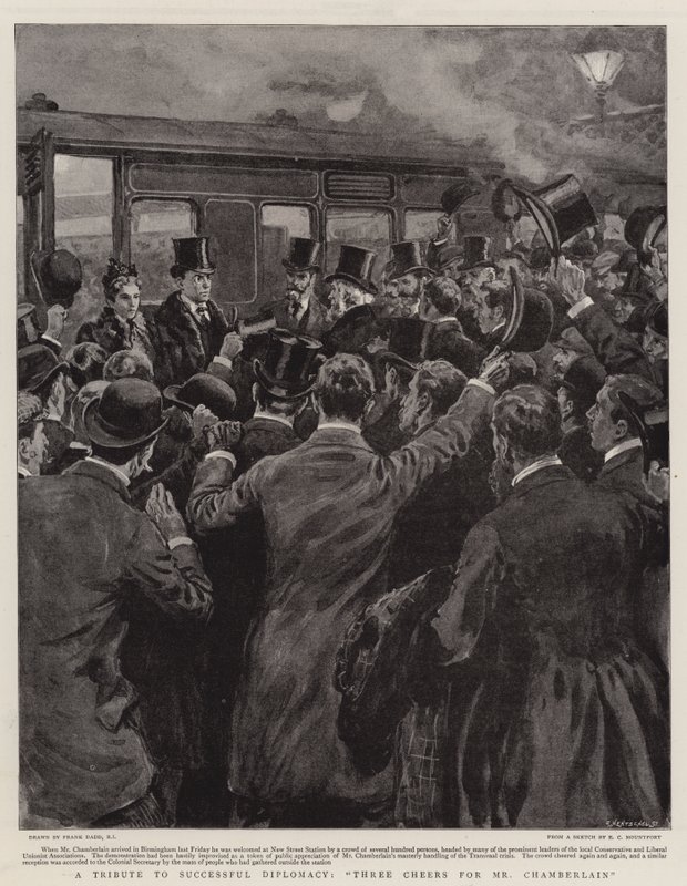 En hyldest til succesfuldt diplomati, tillykke til hr. Chamberlain af Frank Dadd