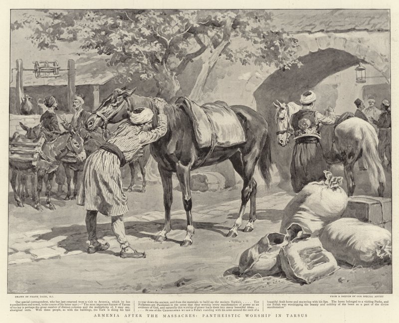 Armenien efter massakrerne, panteistisk tilbedelse i Tarsus af Frank Dadd