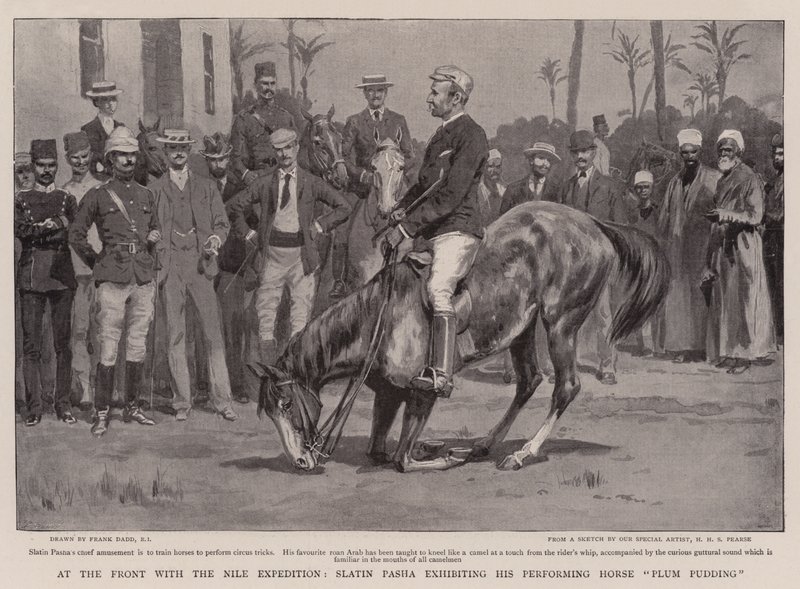 Forrest med Nil-ekspeditionen udstiller Slatin Pasha sin Performing Plum Pudding af Frank Dadd