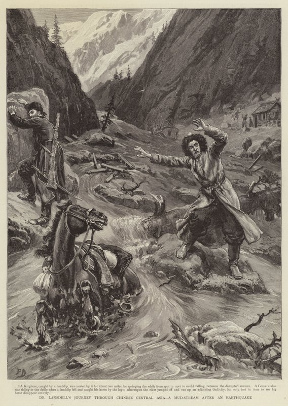 Dr. Lansdells rejse gennem det kinesiske Centralasien, en mudderstrøm og jordskælv af Frank Dadd