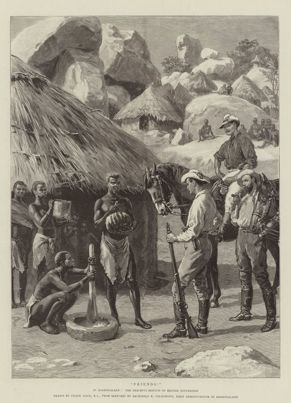 Venner! I Mashonaland, de fredelige resultater af den britiske besættelse af Frank Dadd