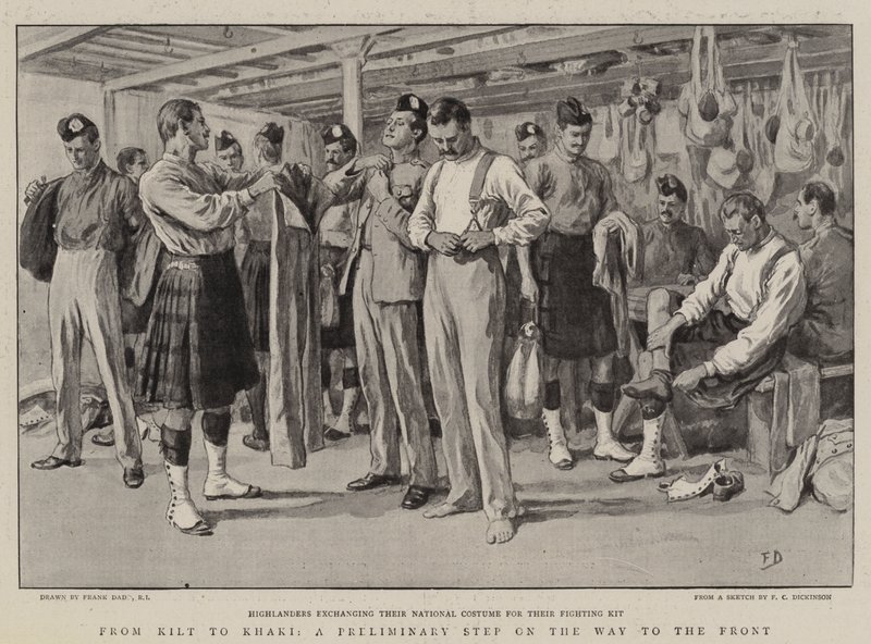 Fra Kilt til Khaki, et indledende skridt på vejen mod fronten af Frank Dadd
