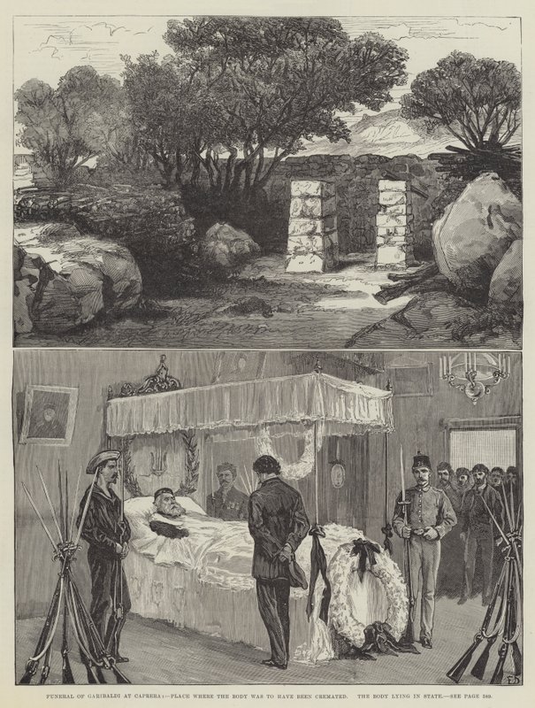 Garibaldis begravelse i Caprera af Frank Dadd