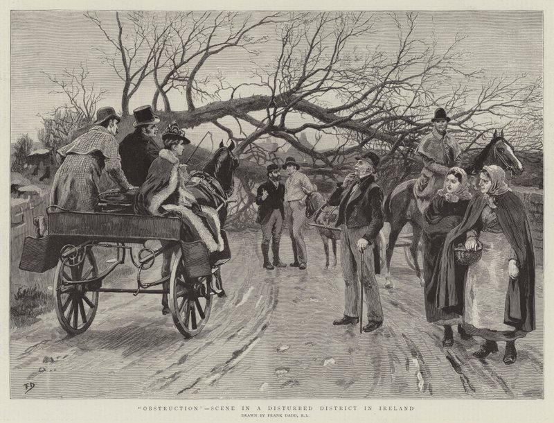 Forhindring, scene i et forstyrret distrikt i Irland af Frank Dadd