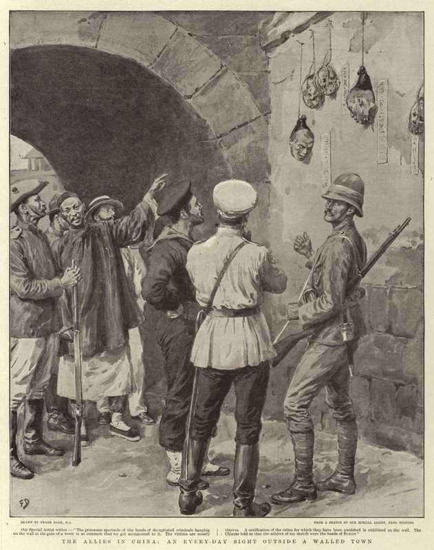 De allierede i Kina, et dagligdags syn uden for en befæstet by af Frank Dadd