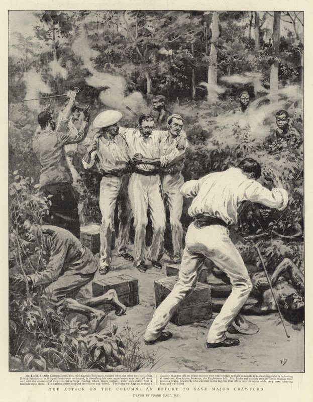 Angrebet på kolonnen, et forsøg på at redde major Crawford af Frank Dadd