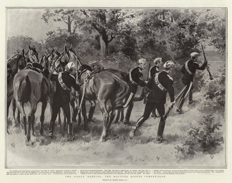 Bisley-mødet, konkurrencen for ridespejdere af Frank Dadd
