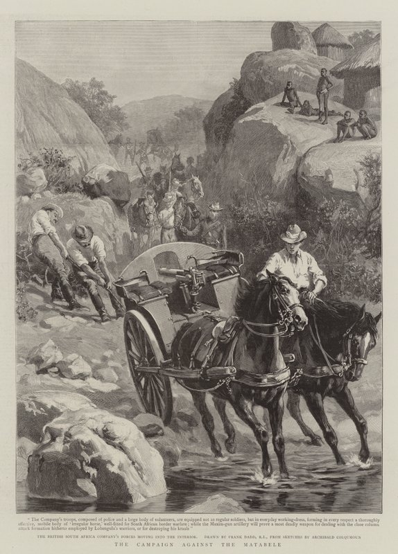 Kampagnen mod Matabelen af Frank Dadd