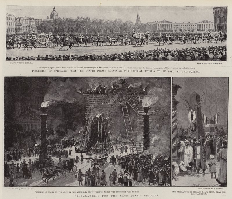 Czarens begravelse i Skt. Petersborg af Frank Dadd