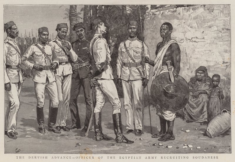 Dervish Advance, officer for den egyptiske hær, der rekrutterer sudanesere af Frank Dadd