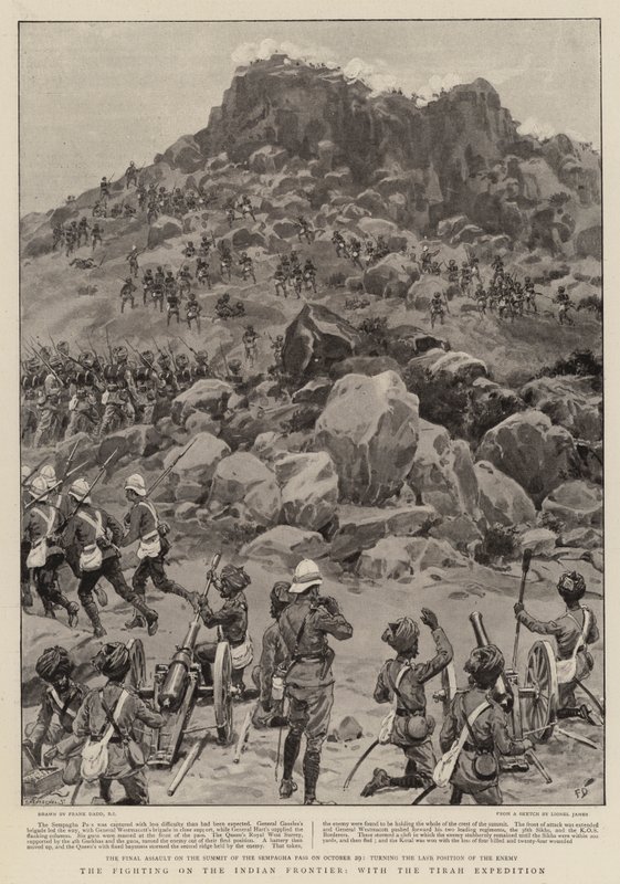 Kampene på den indiske grænse med Tirah-ekspeditionen af Frank Dadd