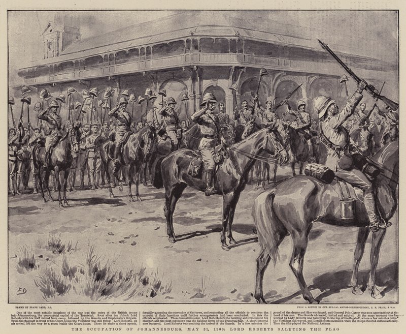 Besættelsen af Johannesburg, 31. maj 1900, Lord Roberts hylder flaget af Frank Dadd