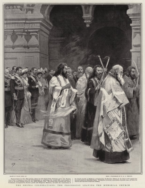 Shipka-festlighederne, processionen fra mindekirken af Frank Dadd