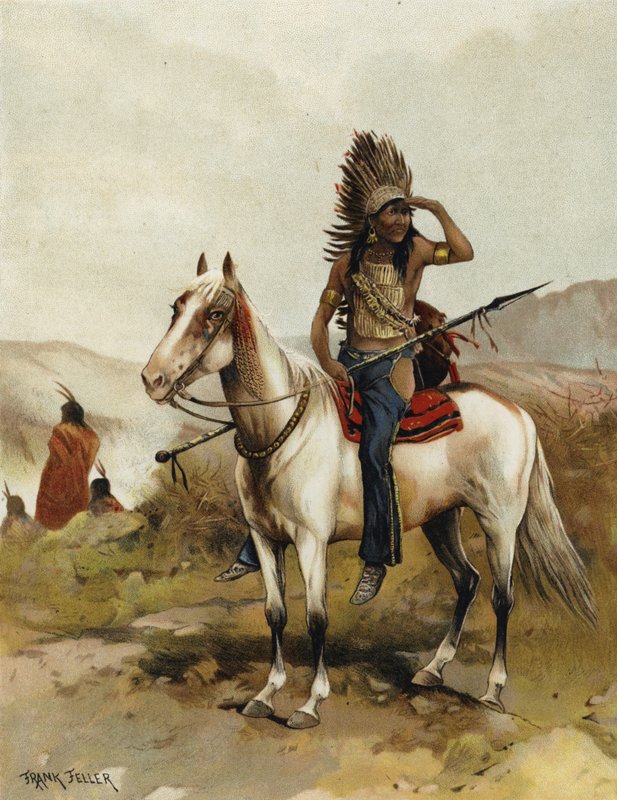 En sioux-indianerhøvding af Frank Feller