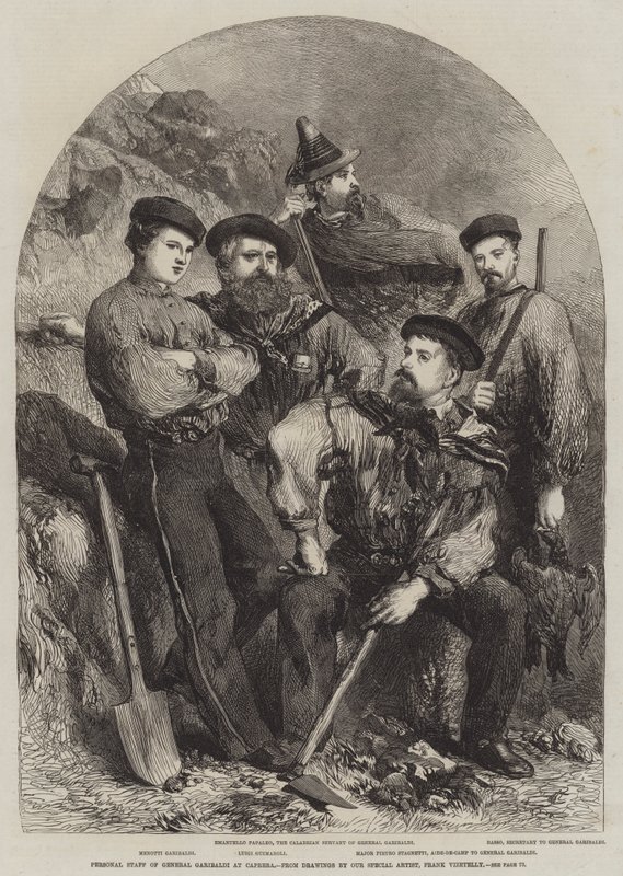 Personlig stab af general Garibaldi på Caprera af Frank Vizetelly