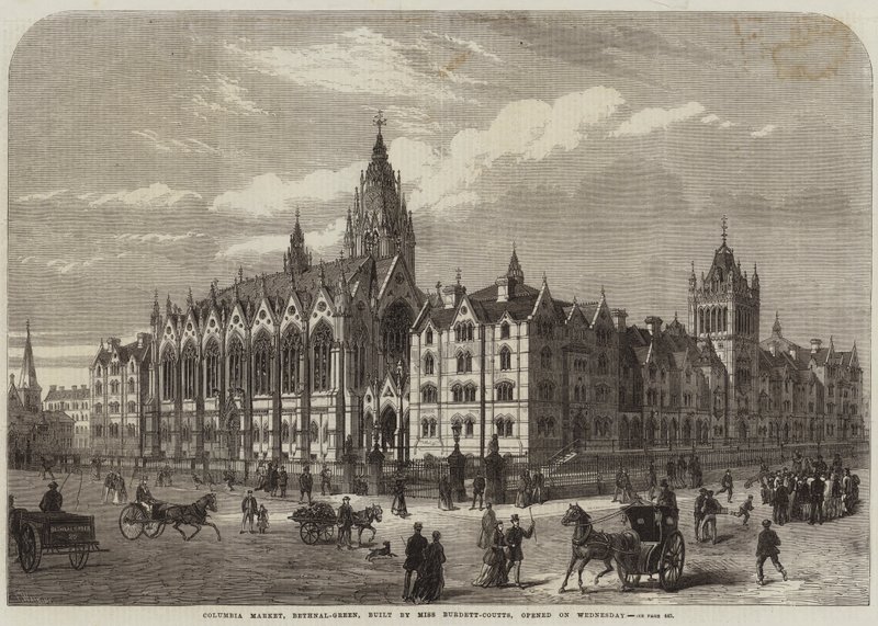 Columbia Market, Bethnal-Green, bygget af Miss Burdett-Coutts, åbnede onsdag af Frank Watkins