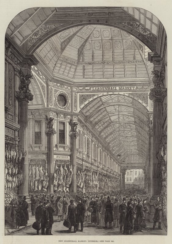 Nyt Leadenhall-marked, interiør af Frank Watkins
