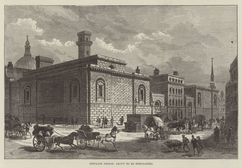 Newgate Prison, ved at blive revet ned af Frank Watkins