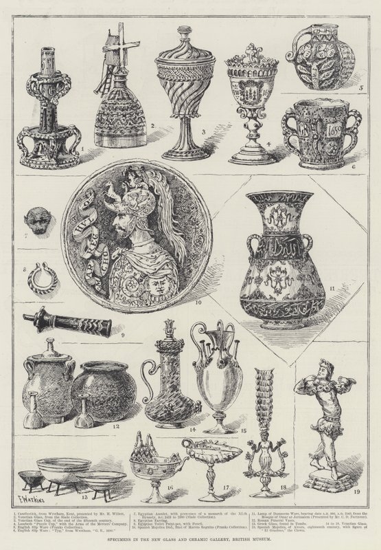 Prøver i New Glass and Ceramic Gallery, British Museum af Frank Watkins