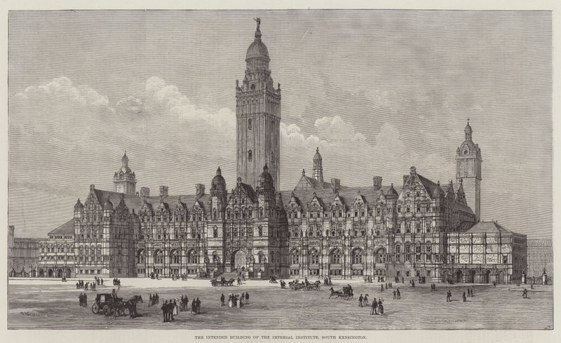 Den påtænkte bygning af Imperial Institute, South Kensington af Frank Watkins