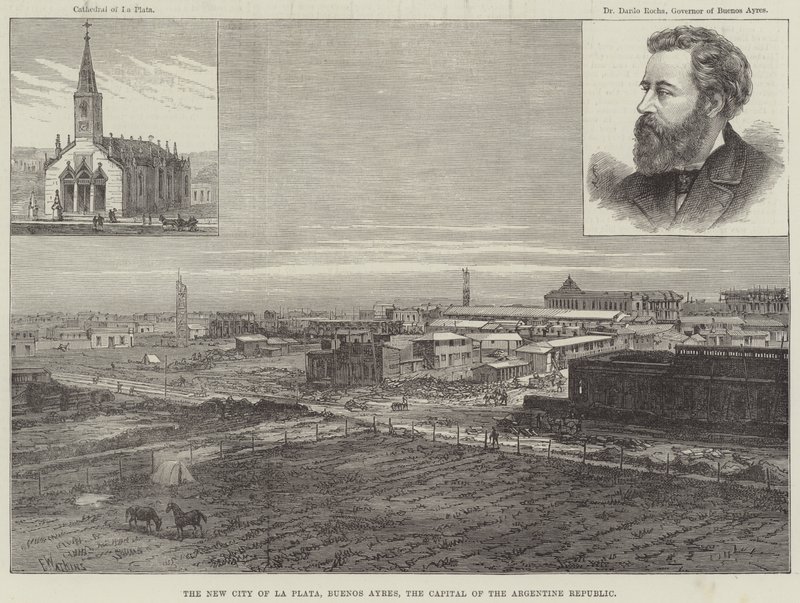Den nye by La Plata, Buenos Aires, hovedstaden i den argentinske republik af Frank Watkins