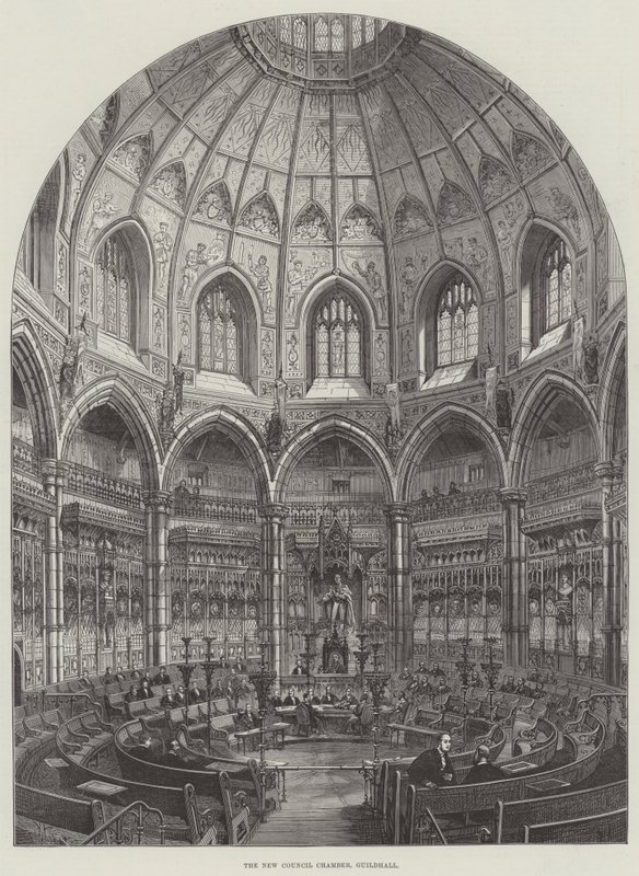 Den nye rådssal, Guildhall af Frank Watkins