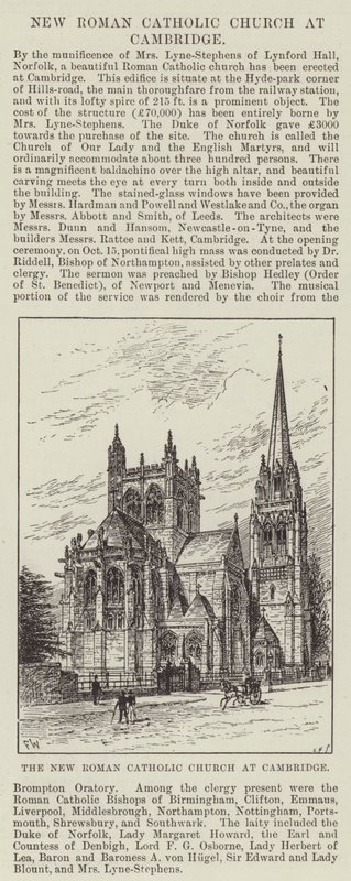 Den nye romersk-katolske kirke i Cambridge af Frank Watkins