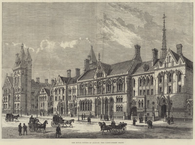 Royal Courts of Justice, Carey-Street Front af Frank Watkins