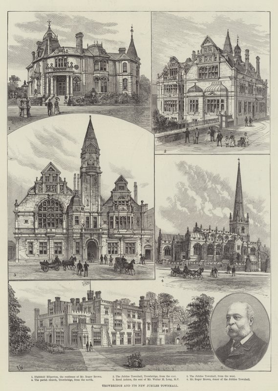 Trowbridge og dets New Jubilee Townhall af Frank Watkins