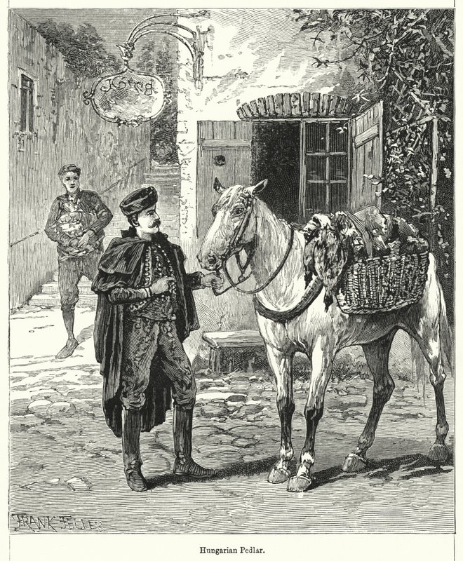 Ungarsk pedlar (gravering) af Frank (after) Feller
