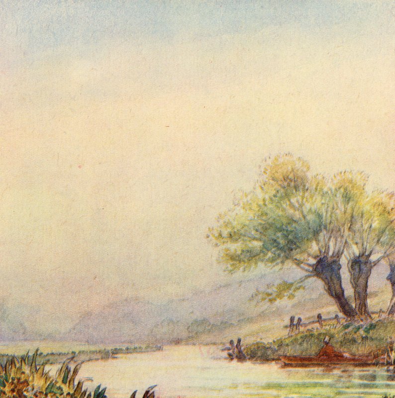 Illustration til The Scholar-Gipsy af Matthew Arnold (farve litho) af Frank Adams