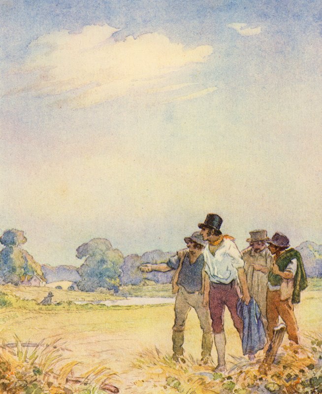 Illustration til The Scholar-Gipsy af Matthew Arnold (farve litho) af Frank Adams