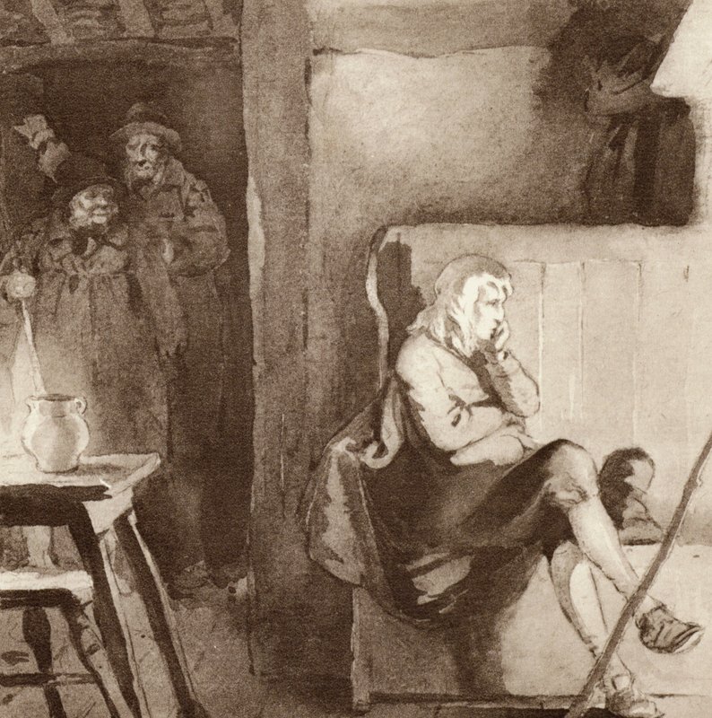 Illustration til The Scholar-Gipsy af Matthew Arnold (farve litho) af Frank Adams
