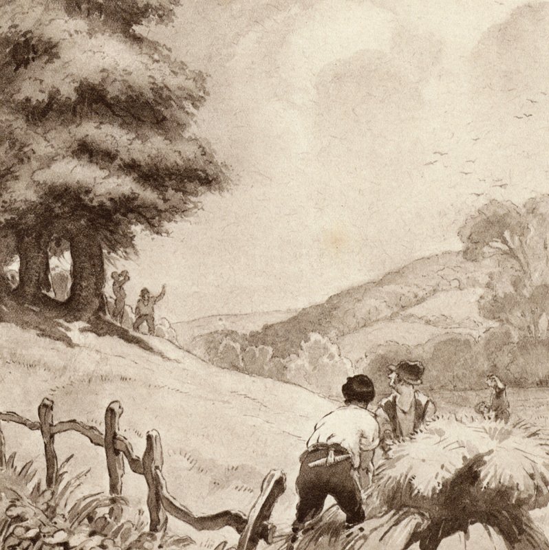 Illustration til The Scholar-Gipsy af Matthew Arnold (farve litho) af Frank Adams