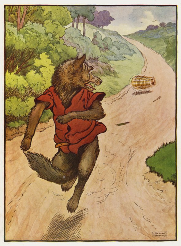 Illustration til De tre små grise af Frank Adams