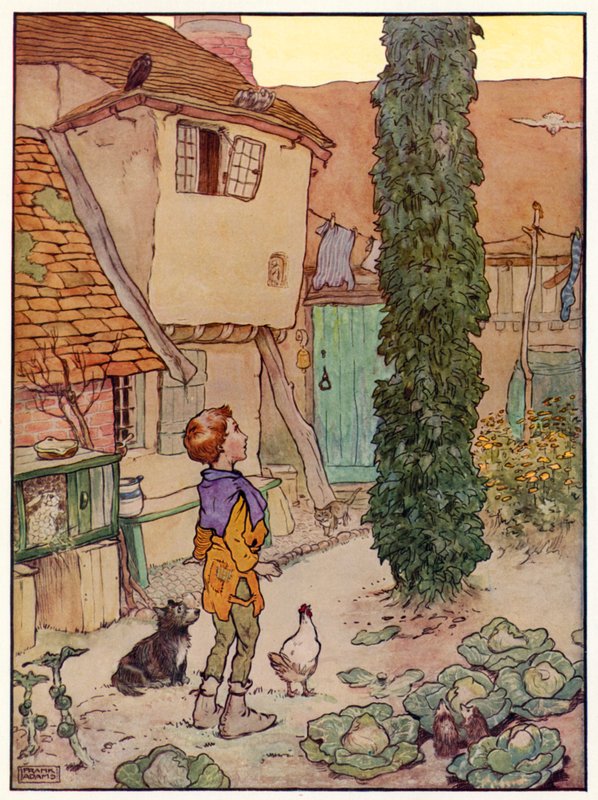 Jack and the Beanstalk (farve litho) af Frank Adams