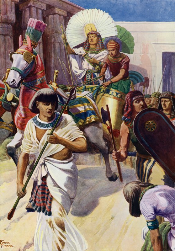 Joseph The Ruler (farve litho) af Frank Adams