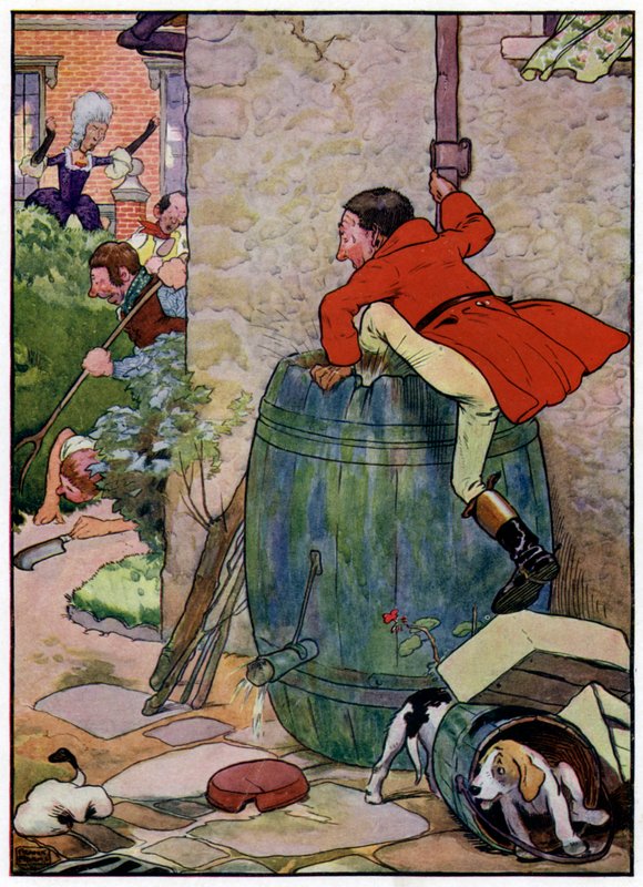Three Jolly Huntsmen (farve litho) af Frank Adams