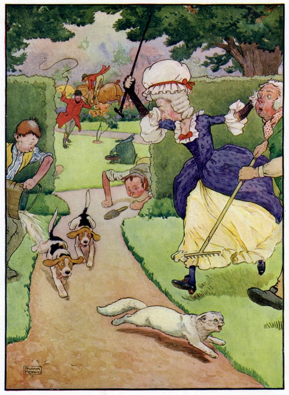 Three Jolly Huntsmen (farve litho) af Frank Adams