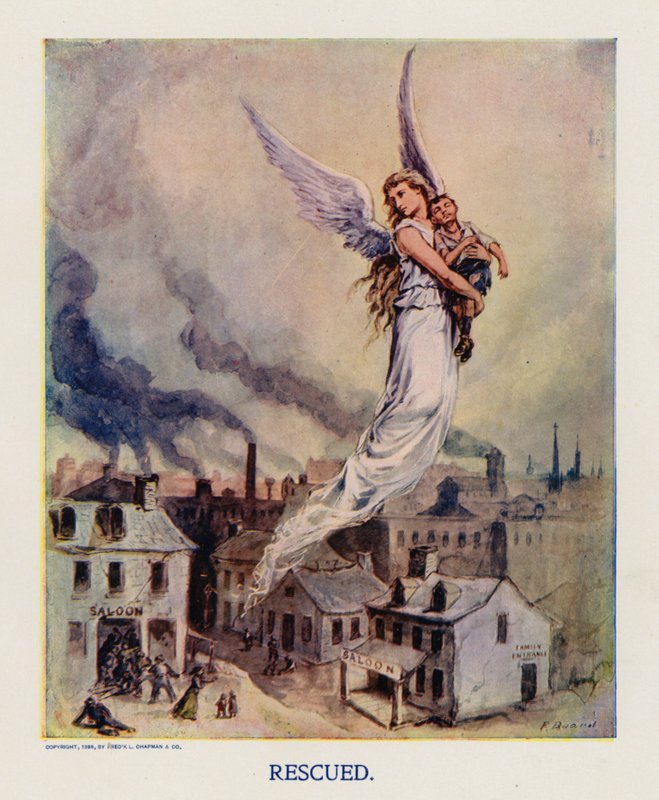 Reddet (farvelitografi) af Frank Beard