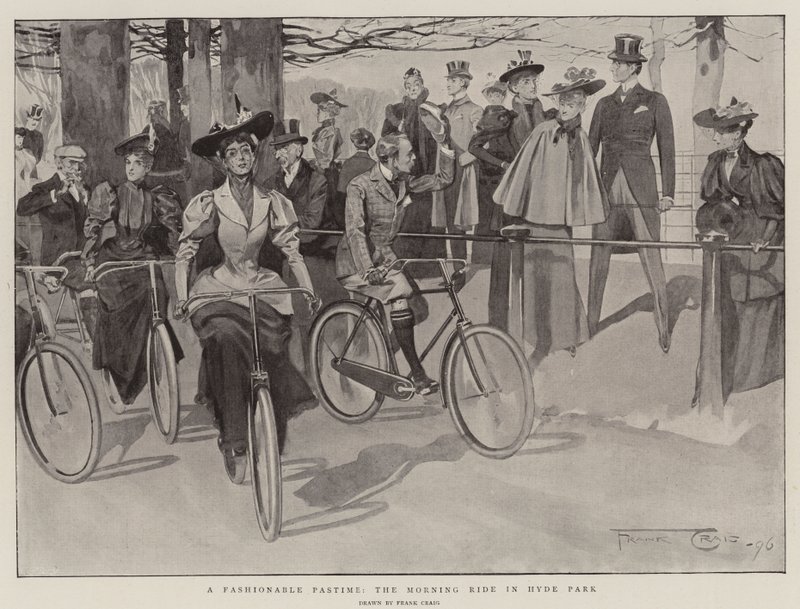 En moderigtig tidsfordriv, morgentur i Hyde Park af Frank Craig