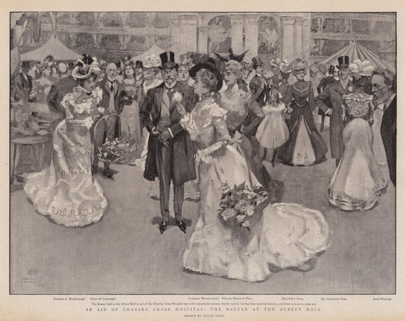 Til støtte for Charing Cross Hospital, basaren i Albert Hall af Frank Craig