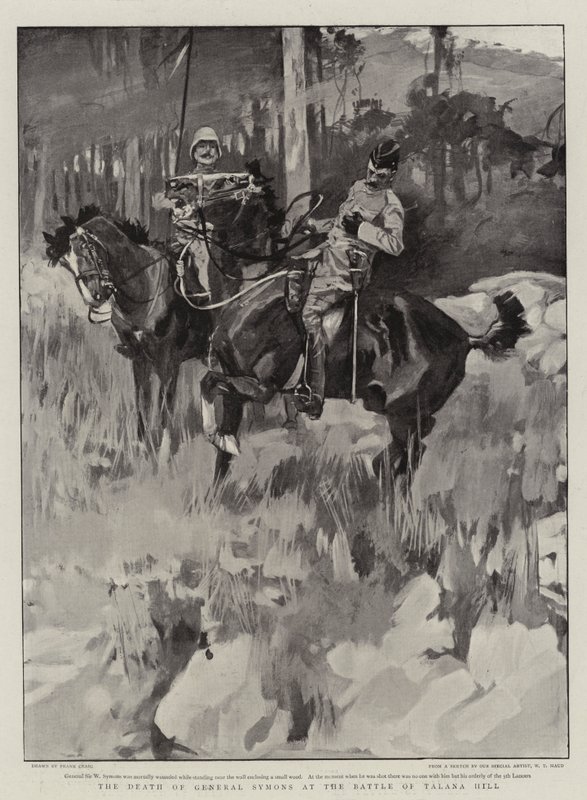 General Symons død i slaget ved Talana Hill af Frank Craig