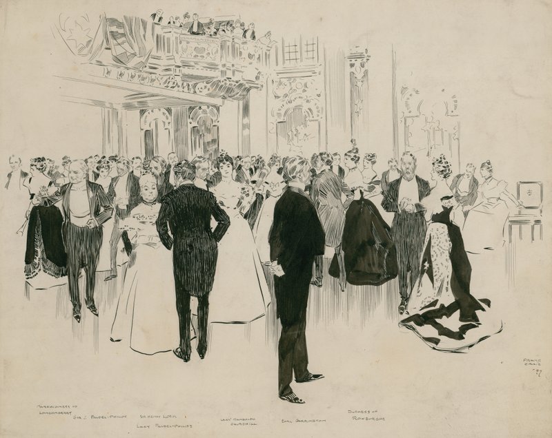 Gordon Memorial Ball på Hotel Cecil, mellem dansene af Frank Craig