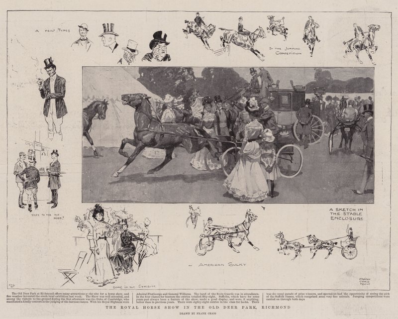 The Royal Horse Show i Old Deer Park, Richmond af Frank Craig